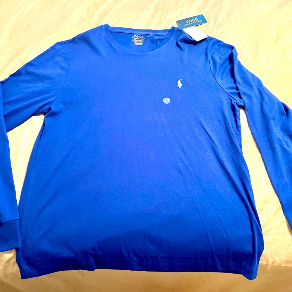 Mens Custom Slim Fit Polo LS T-Shirt NWT